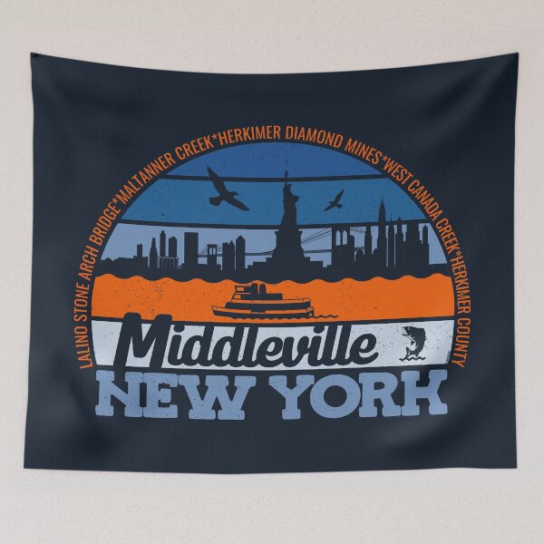 Item preview, Middleville New York Sunset Retro Vintage Local Pride Logo designed and sold by CRHPOD20.