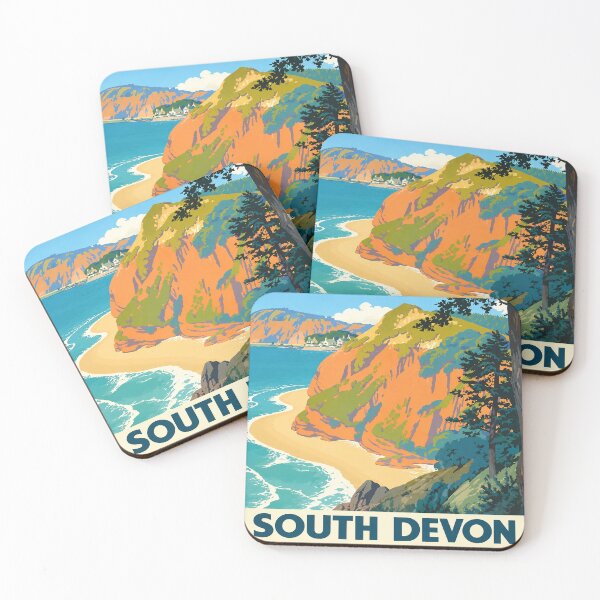 Item preview, South Devon - Vintage British Travel Poster designed and sold by Grove of Things.