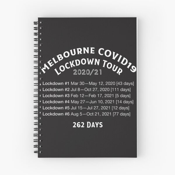 Item preview, Melbourne COVID Lockdown Tour White Text Minimalist Design designed and sold by SYGMEGABOY.