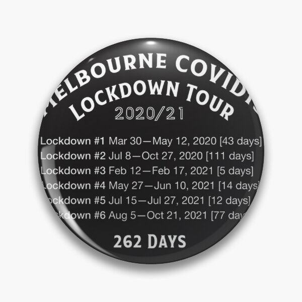 Item preview, Melbourne COVID Lockdown Tour White Text Minimalist Design designed and sold by SYGMEGABOY.