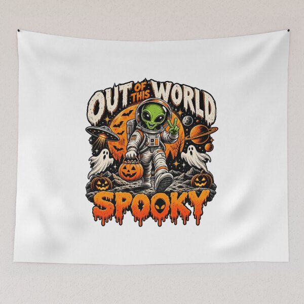 Item preview, Out of This World Spooky Alien Halloween designed and sold by ABprintstudio.