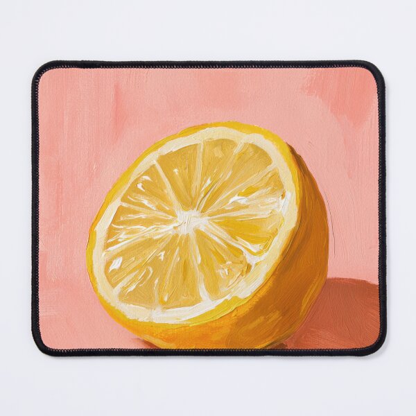 Item preview, Pink Lemon Colorful Still Life Painting designed and sold by Sunday Margaritas Art.