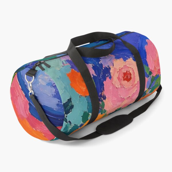 Item preview, Colorful Rose Bouquet in Blue Vase Impasto Floral Painting designed and sold by GutyzDesignsES.