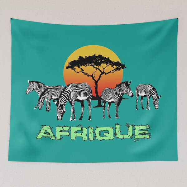 Item preview, Africa zebra's romantic sunset designed and sold by Helen-Storm.
