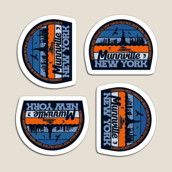 Item preview, Munnville New York Sunset Retro Vintage Local Pride Logo designed and sold by CRHPOD20.