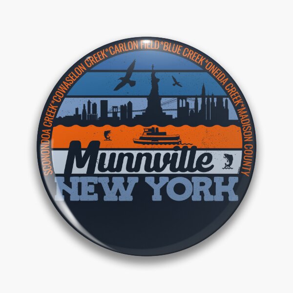 Item preview, Munnville New York Sunset Retro Vintage Local Pride Logo designed and sold by CRHPOD20.