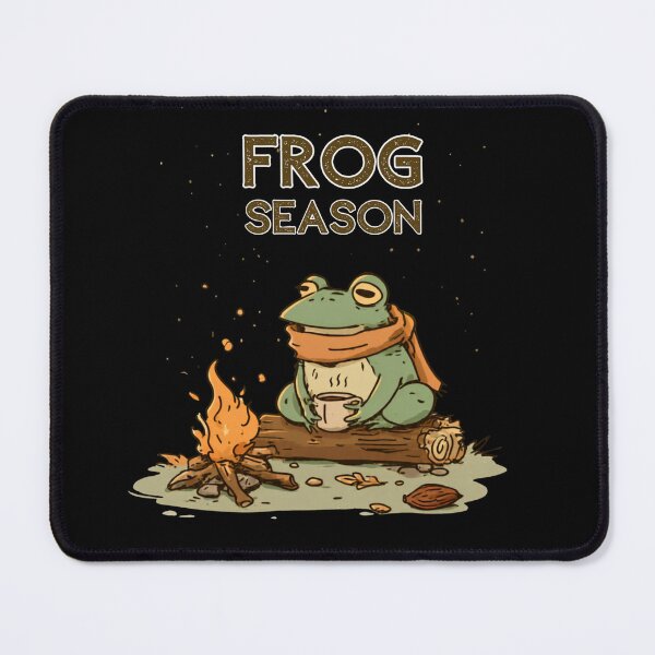 Item preview, Frog Season - Cozy Autumn Frog with Hot Chocolate by the Campfire designed and sold by AceEye.