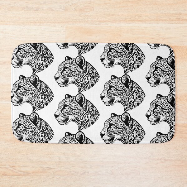 Item preview, Black and White Tribal Mandala Cheetah Head designed and sold by Menna2030.