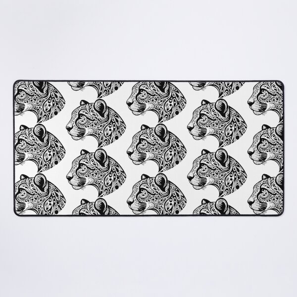 Item preview, Black and White Tribal Mandala Cheetah Head designed and sold by Menna2030.