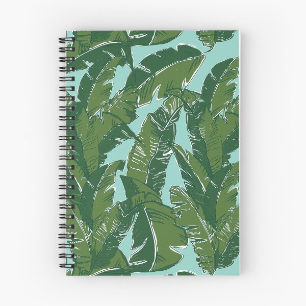 Item preview, Leaves Bananique in Aqua Sea designed and sold by YesterdayColl.