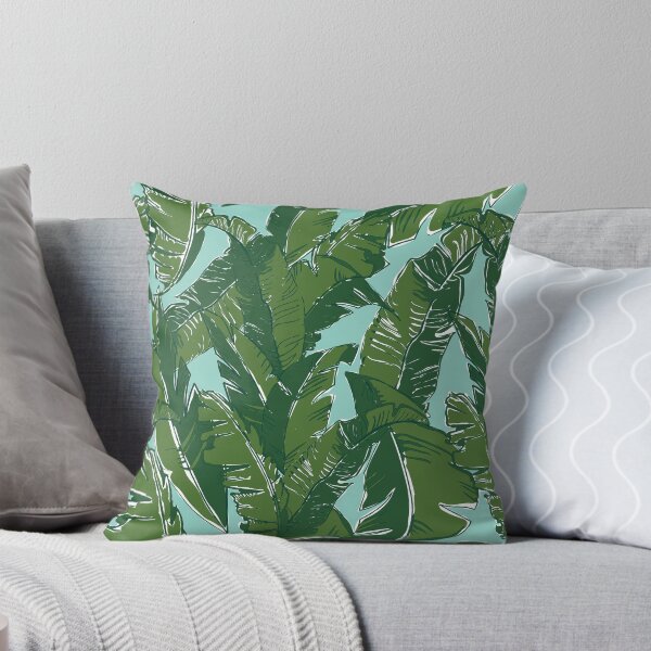 Item preview, Leaves Bananique in Aqua Sea designed and sold by YesterdayColl.
