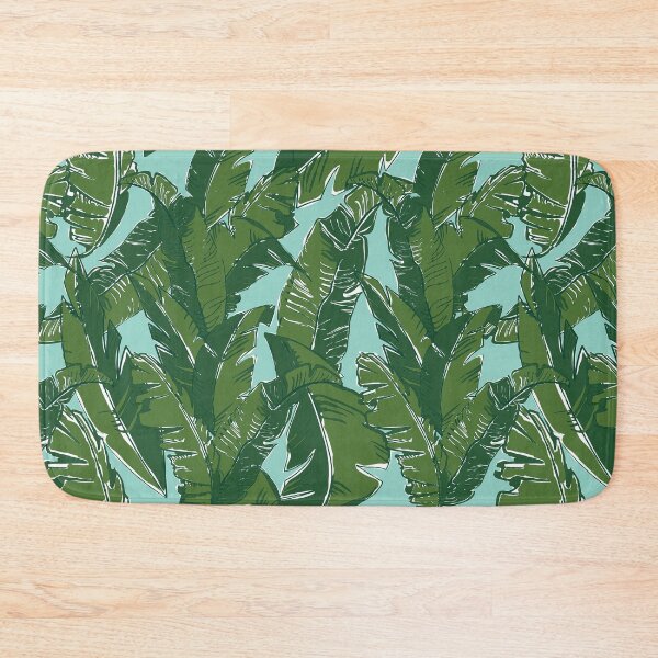 Item preview, Leaves Bananique in Aqua Sea designed and sold by YesterdayColl.