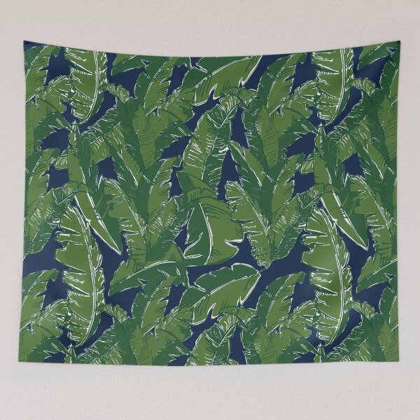 Item preview, Leaves Bananique in Atlantic Navy designed and sold by YesterdayColl.
