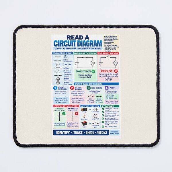 Item preview, Read a Circuit Diagram – Electrical Symbols Science Classroom Poster designed and sold by astersgraphics.