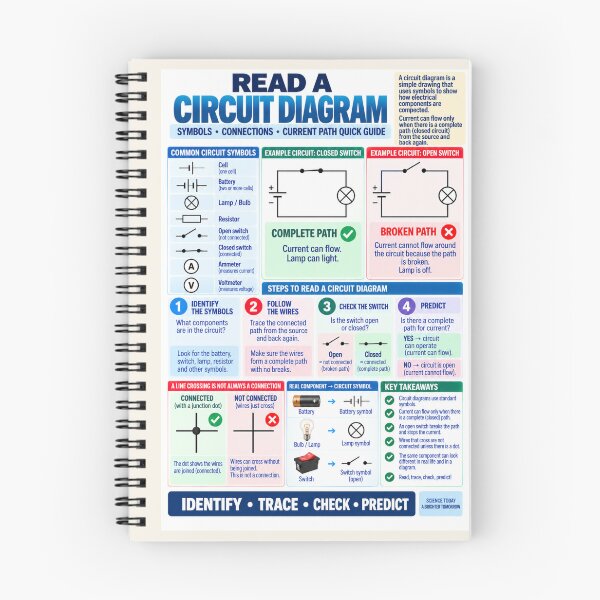Item preview, Read a Circuit Diagram – Electrical Symbols Science Classroom Poster designed and sold by astersgraphics.