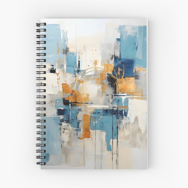 Item preview, Blue White and Gold Abstract Textured Painting designed and sold by GutyzDesignsES.