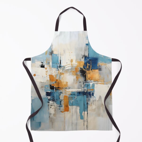 Item preview, Blue White and Gold Abstract Textured Painting designed and sold by GutyzDesignsES.