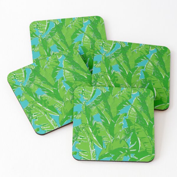 Item preview, Leaves Bananique - Custom Turquoise + Lime designed and sold by YesterdayColl.