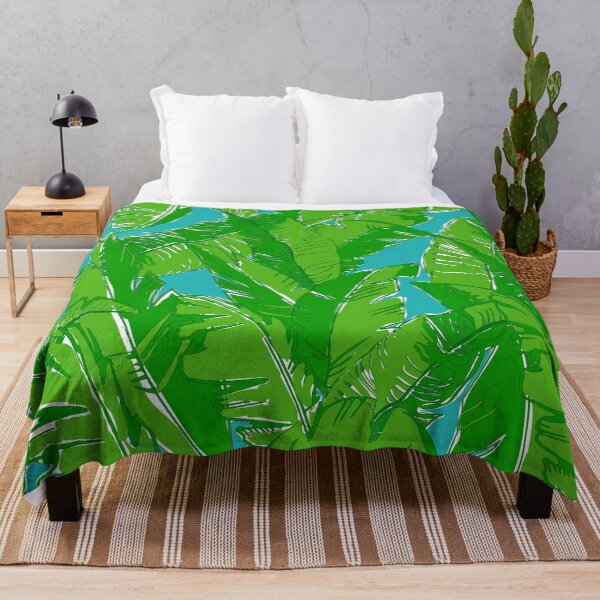 Item preview, Leaves Bananique - Custom Turquoise + Lime designed and sold by YesterdayColl.