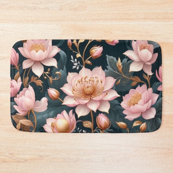 Item preview, Floral pink flower pattern designed and sold by KingsArtworx 2.
