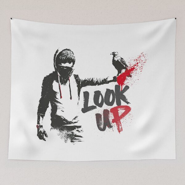 Item preview, Streetwear Falconer Holding Hawk Stencil Modern Design designed and sold by EdvvinStudios.
