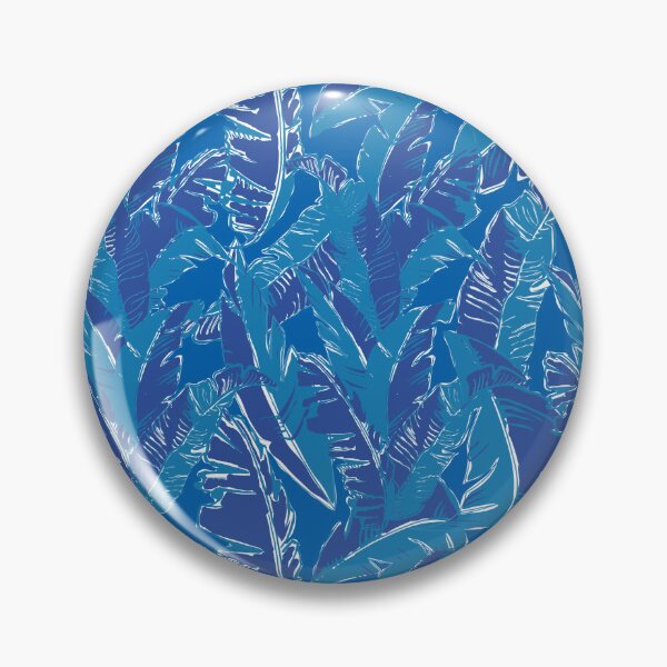 Item preview, Leaves Bananique in Tonal Classic Blue designed and sold by YesterdayColl.