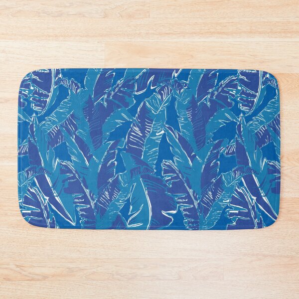 Item preview, Leaves Bananique in Tonal Classic Blue designed and sold by YesterdayColl.