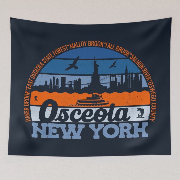 Item preview, Osceola New York Sunset Retro Vintage Local Pride Logo designed and sold by CRHPOD20.