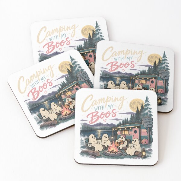 Item preview, Camping With My Boos Funny Ghost Halloween Camping designed and sold by ABprintstudio.