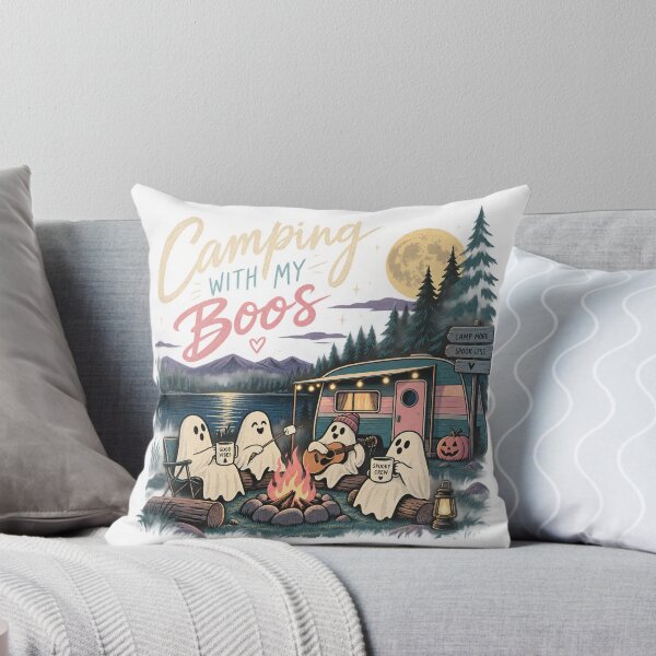 Item preview, Camping With My Boos Funny Ghost Halloween Camping designed and sold by ABprintstudio.