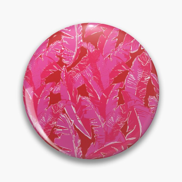 Item preview, Leaves Bananique in Tonal Hot Pink + Red designed and sold by YesterdayColl.