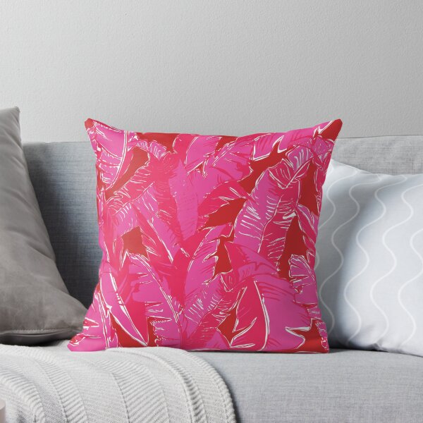 Item preview, Leaves Bananique in Tonal Hot Pink + Red designed and sold by YesterdayColl.