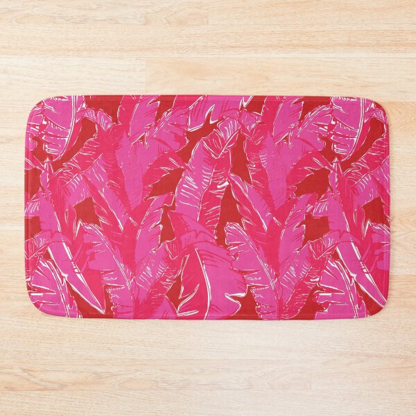 Item preview, Leaves Bananique in Tonal Hot Pink + Red designed and sold by YesterdayColl.