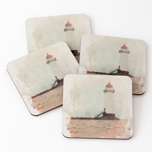 Item preview, Lighthouse on the beach Watercolour style Art designed and sold by MoonGirlDes000.