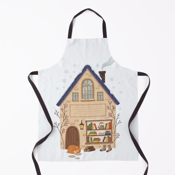 Item preview, Winter Reading House with Books and Cat designed and sold by karamram.