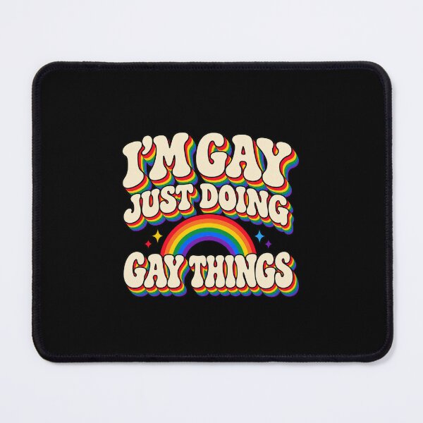 Item preview, I’m Gay Just Doing Gay Things – Retro Rainbow Pride designed and sold by Text2tee.