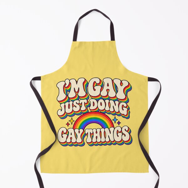 Item preview, I’m Gay Just Doing Gay Things – Retro Rainbow Pride designed and sold by Text2tee.