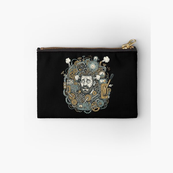 Item preview, Overthinking Machine Steampunk Anxiety Brain Art designed and sold by mood-draftsman.