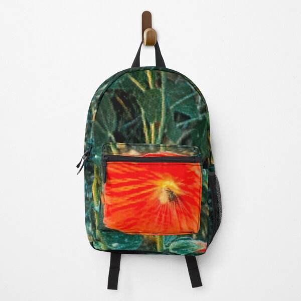 Item preview, Impressionist Burnt Orange Hollyhock Moody Garden designed and sold by BalkanBloomArt.