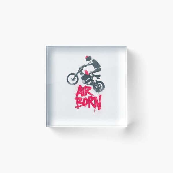 Item preview, Flying Cafe Racer Stunt Rider Silhouette Poster designed and sold by EdvvinStudios.