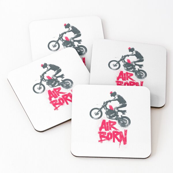 Item preview, Flying Cafe Racer Stunt Rider Silhouette Poster designed and sold by EdvvinStudios.