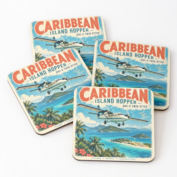 Item preview, Caribbean Island Hopper – DHC-6 Twin Otter designed and sold by Past in Threads.
