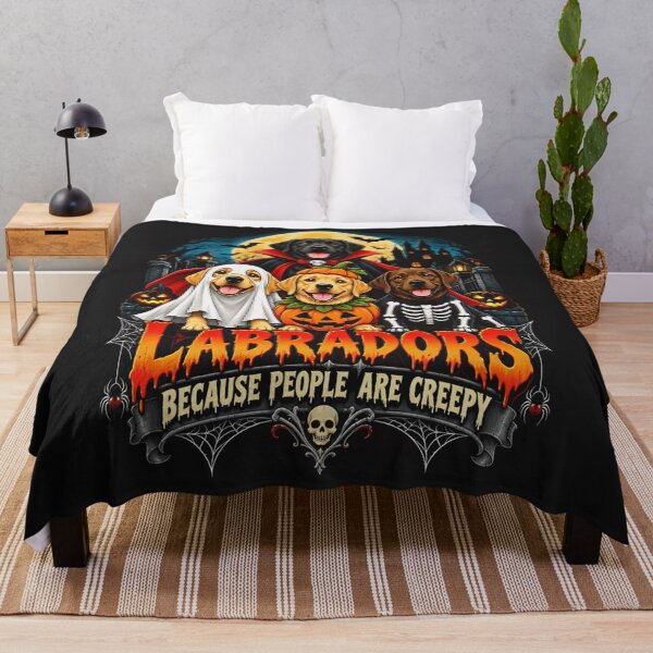 Item preview, Labradors Because People are Creepy Halloween Dogs Quote designed and sold by DYAFLK.