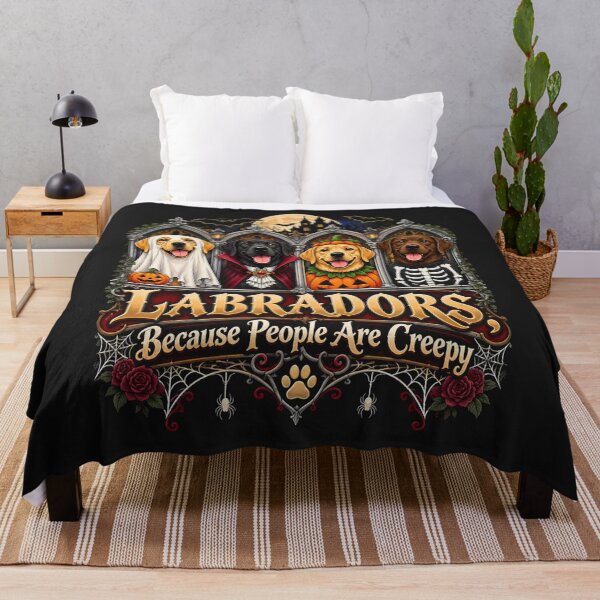 Item preview, Labradors Because People are Creepy Halloween Dogs Quote designed and sold by DYAFLK.