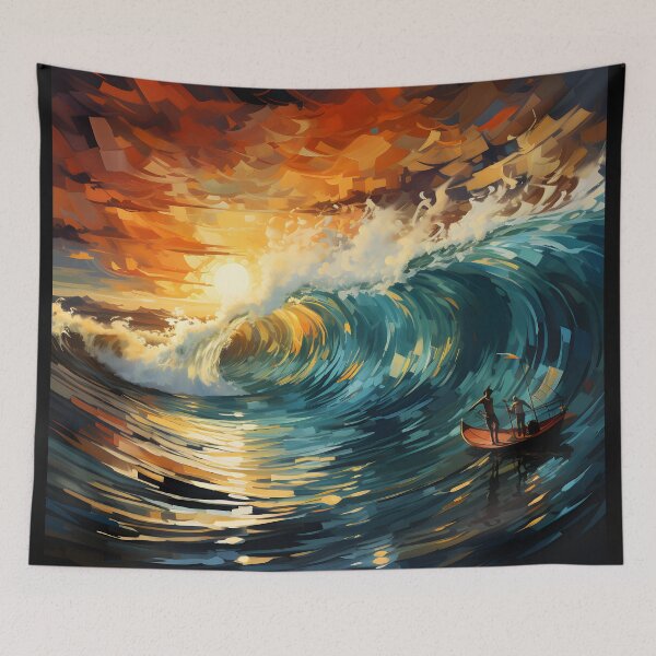 Item preview, Giant Ocean Wave at Sunset Dramatic Seascape designed and sold by GutyzDesignsES.