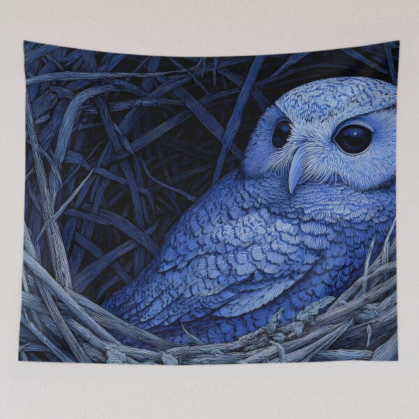 Item preview, Nesting blue owl designed and sold by ScienceRex.