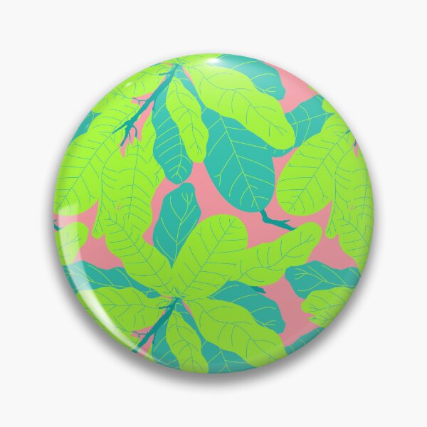 Item preview, Tropicana Banana Leaves in Neon Peach + Lime designed and sold by YesterdayColl.