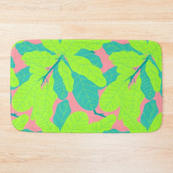 Item preview, Tropicana Banana Leaves in Neon Peach + Lime designed and sold by YesterdayColl.