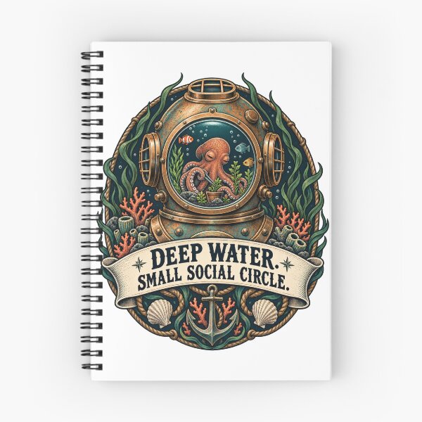 Item preview, Deep Water Small Social Circle Octopus designed and sold by ODDLUME CLUB.