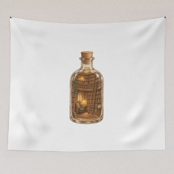 Item preview, Tiny Library In A Glass Bottle designed and sold by Inkworksbyshery.